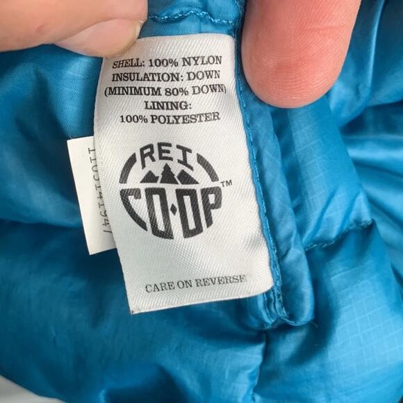REI Co-Op Women’s Down Vest in Turquoise Blue W-189 Size XS - Picture 5 of 8